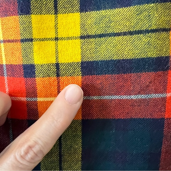 Clan Buchanan Tartan Pencil Skirt Wool Lined Vintage Hand Sewn Plaid Scottish - Picture 3 of 8